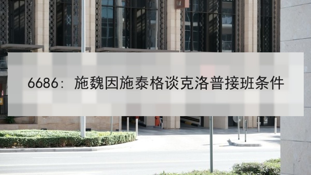 6686: 施魏因施泰格谈克洛普接班条件